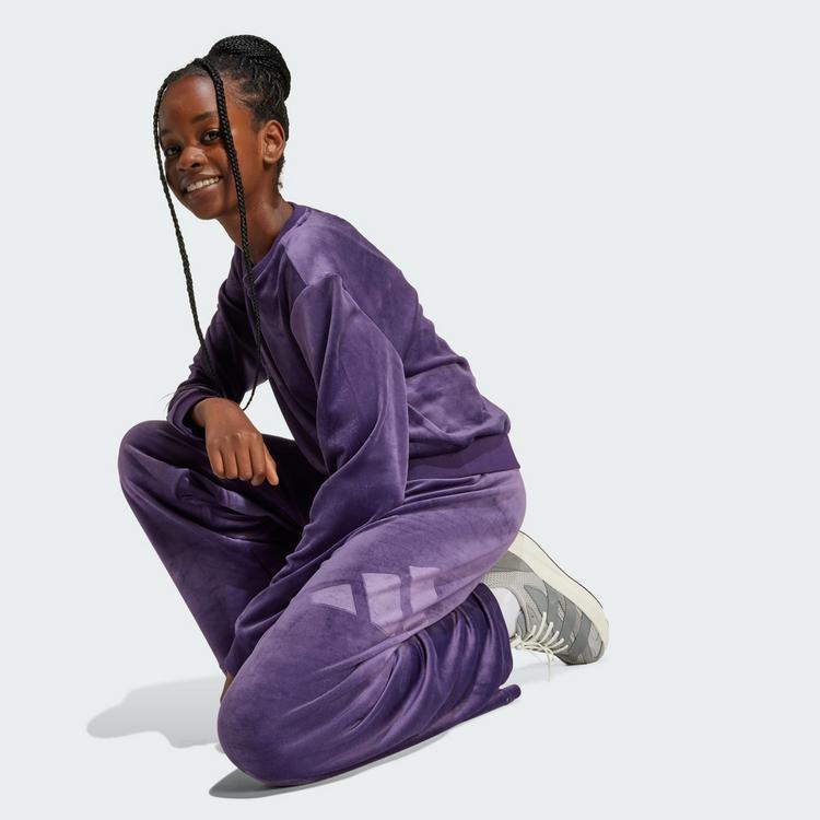 adidas adidas Seasonal Essentials Holiday Pack Wide Stoffhose Kinder - Aurora Plum - 0 | SportScheck