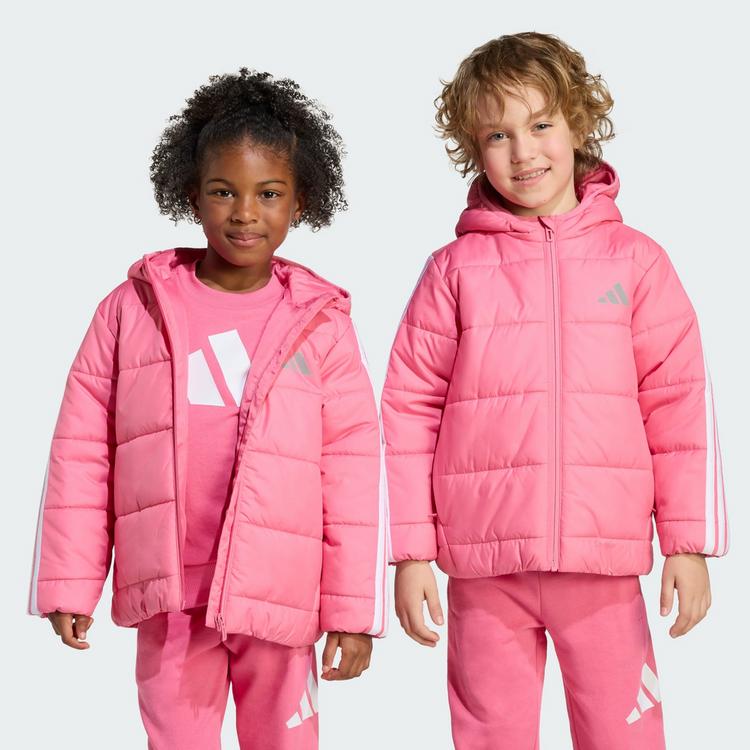 adidas adidas Essentials 3-Streifen gef&uuml;tterte Funktionsjacke Kinder - Pink Fusion / White - 0 | SportScheck