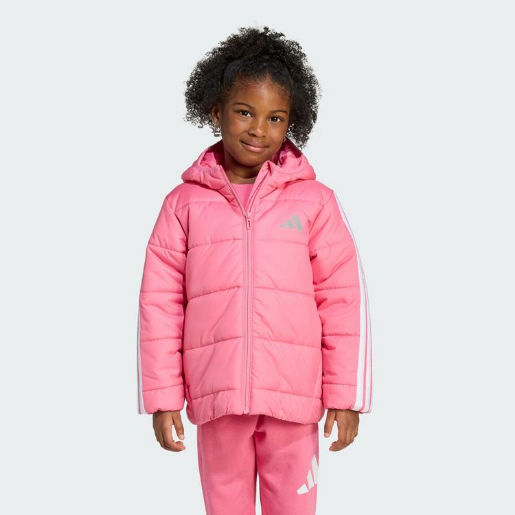 adidas adidas Essentials 3-Streifen gef&uuml;tterte Funktionsjacke Kinder - Pink Fusion / White - 1 | SportScheck