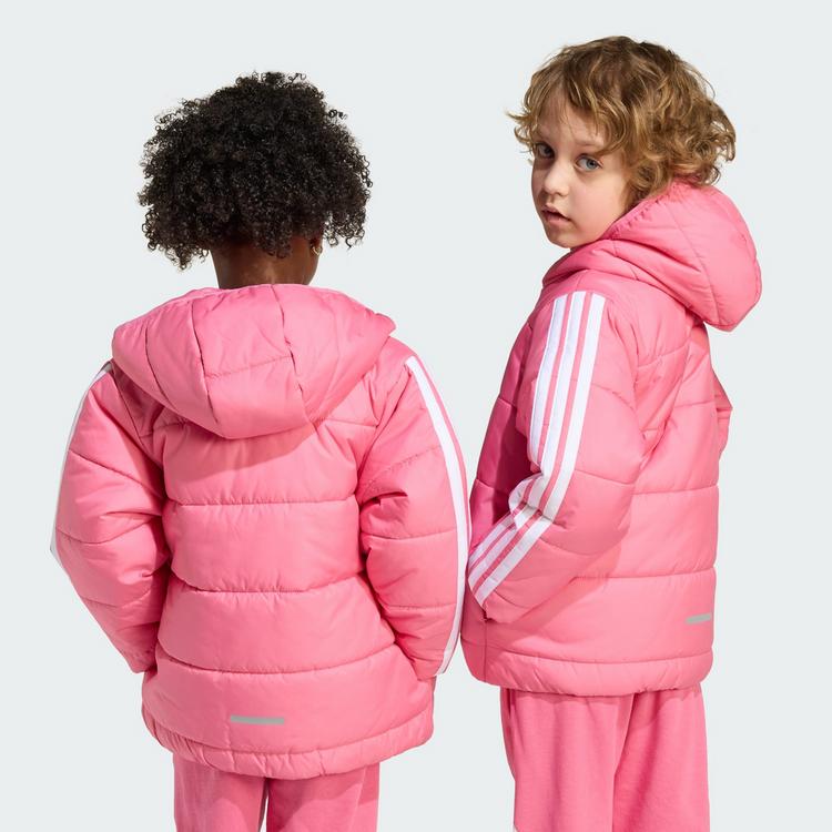 adidas adidas Essentials 3-Streifen gef&uuml;tterte Funktionsjacke Kinder - Pink Fusion / White - 2 | SportScheck