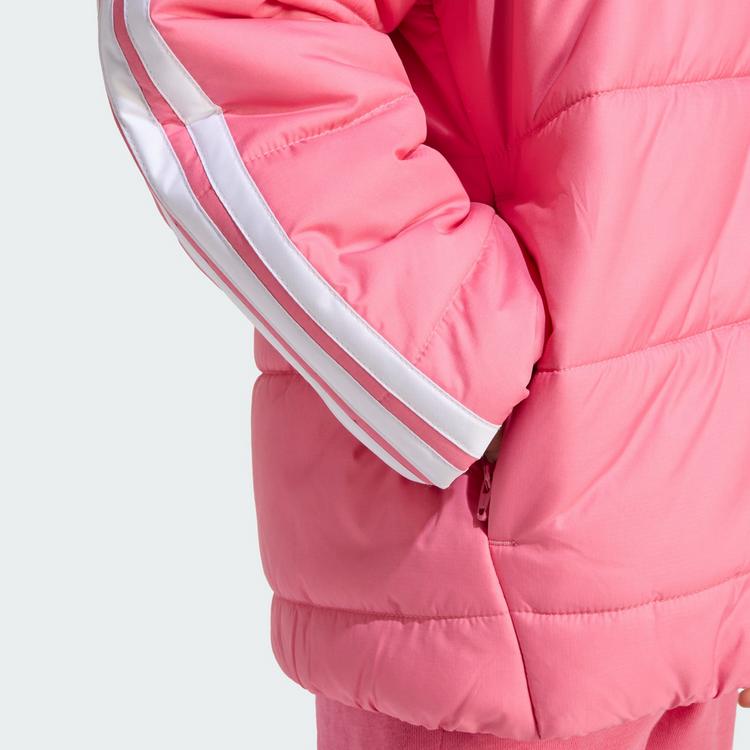 adidas adidas Essentials 3-Streifen gef&uuml;tterte Funktionsjacke Kinder - Pink Fusion / White - 1 | SportScheck