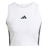 adidas ESSENTIALS 3-STREIFEN GEPOLSTERTES Croptop Damen - White