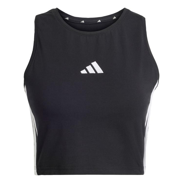 adidas adidas ESSENTIALS 3-STREIFEN GEPOLSTERTES Croptop Damen - Black - 0 | SportScheck
