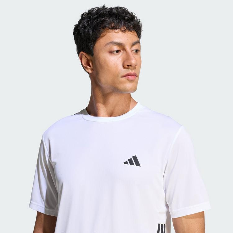 adidas adidas WORKOUT ESSENTIALS BASE 3-STREIFEN Funktionsshirt Herren - White / Black - 0 | SportScheck