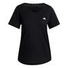 adidas Workout Essentials T-Shirt mit tiefem Funktionsshirt Damen - Black