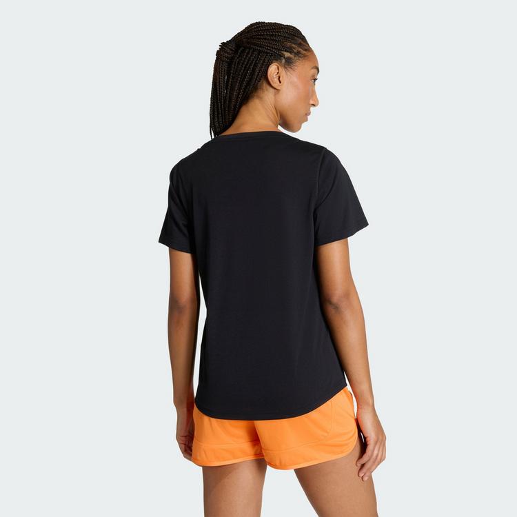 adidas adidas Workout Essentials T-Shirt mit tiefem Funktionsshirt Damen - Black - 1 | SportScheck