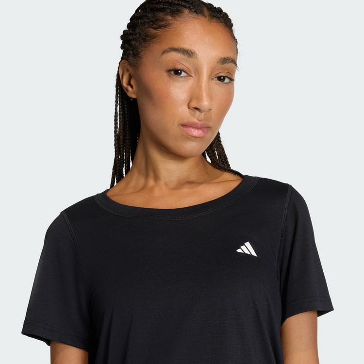 adidas adidas Workout Essentials T-Shirt mit tiefem Funktionsshirt Damen - Black - 0 | SportScheck