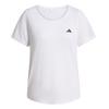 adidas Workout Essentials T-Shirt mit tiefem Funktionsshirt Damen - White