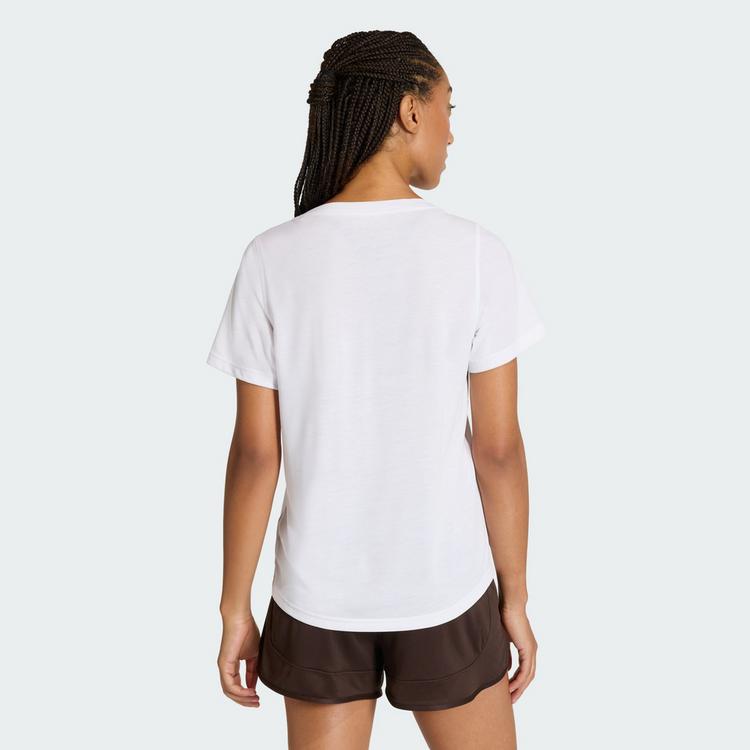 adidas adidas Workout Essentials T-Shirt mit tiefem Funktionsshirt Damen - White - 1 | SportScheck