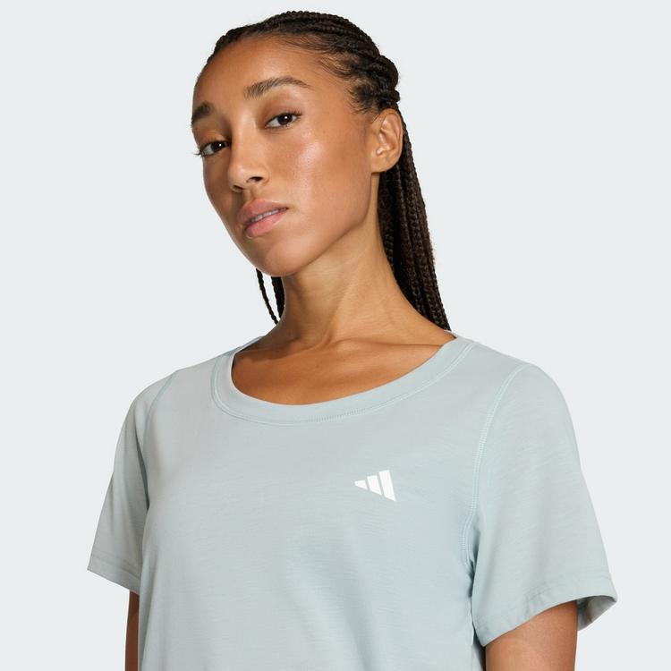 adidas adidas Workout Essentials T-Shirt mit tiefem Funktionsshirt Damen - Wonder Sage - 0 | SportScheck