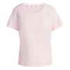 adidas Workout Essentials T-Shirt mit tiefem Funktionsshirt Damen - Clear Pink