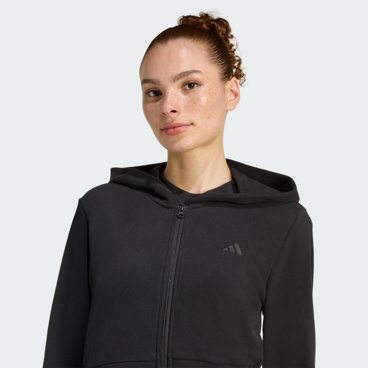 adidas adidas Seasonal Essentials French Terry Track Hoodie Damen - Black - 0 | SportScheck