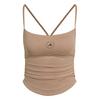 adidas adidas by Stella McCartney Studio Croptop Damen - Chalky Brown