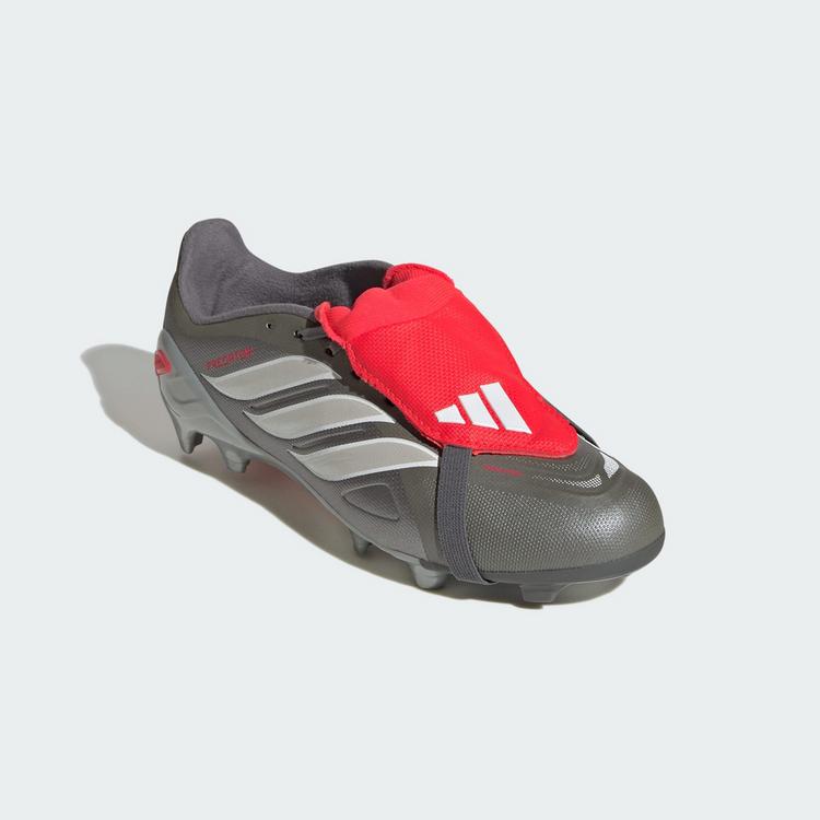 adidas adidas PREDATOR LEAGUE Fold-Over Tongue Firm Fu&szlig;ballschuhe Kinder - Iron Metallic / Zero Metalic / Lucid Red - 2 | SportScheck