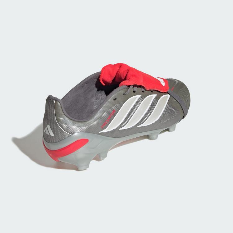 adidas adidas PREDATOR LEAGUE Fold-Over Tongue Firm Fu&szlig;ballschuhe Kinder - Iron Metallic / Zero Metalic / Lucid Red - 3 | SportScheck