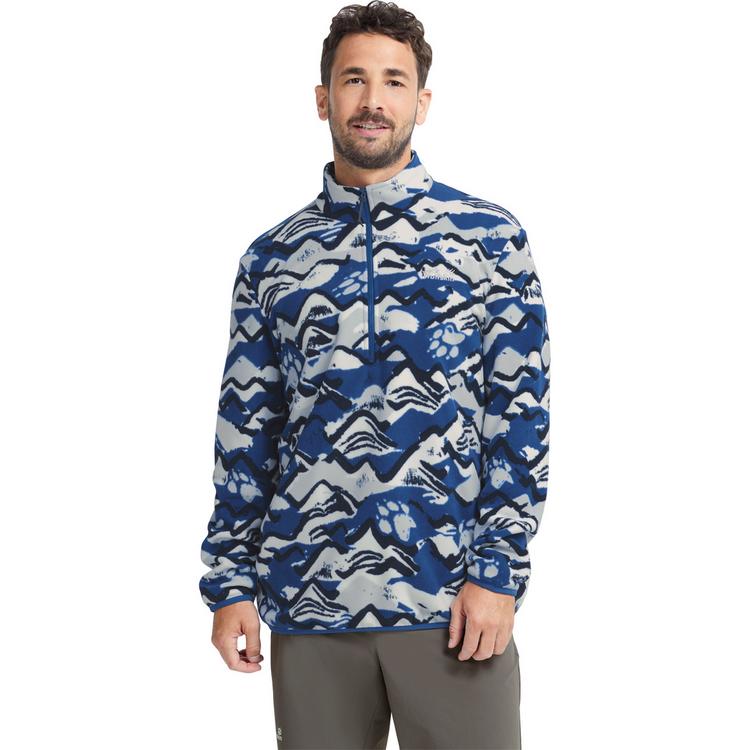 Jack Wolfskin Jack Wolfskin PAW ERA 100 PRINT HZ M Fleecepullover Herren - MOUNTAIN PAW blue orchid - 0 | SportScheck