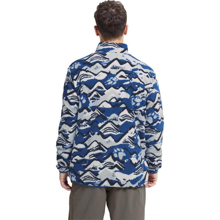 Jack Wolfskin Jack Wolfskin PAW ERA 100 PRINT HZ M Fleecepullover Herren - MOUNTAIN PAW blue orchid - 1 | SportScheck