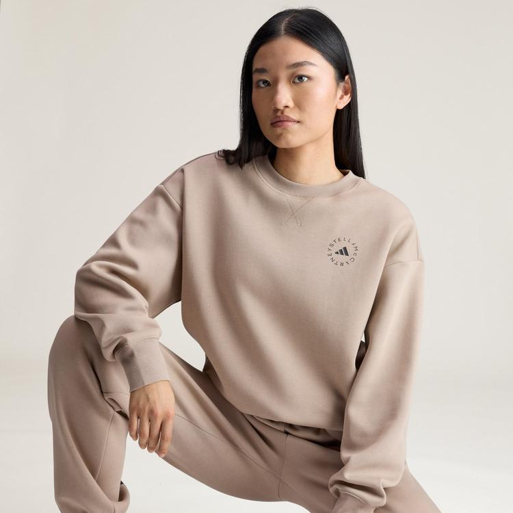 adidas adidas adidas by Stella McCartney Sweatshirt, Sweatshirt Damen - Chalky Brown - 0 | SportScheck