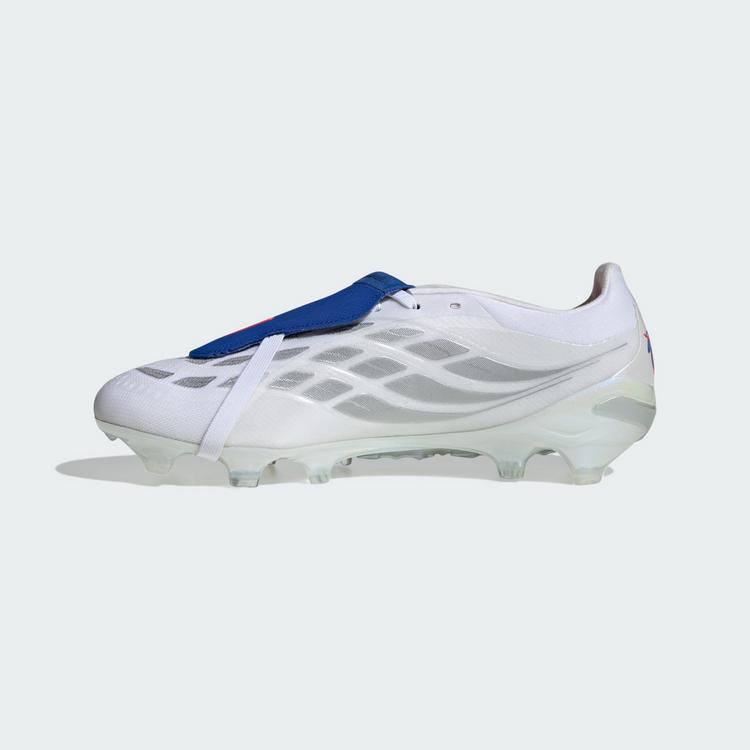 adidas adidas PREDATOR PRO Fold-Over Tongue Firm Fu&szlig;ballschuhe - Cloud White / Zero Metalic / Royal Blue - 4 | SportScheck