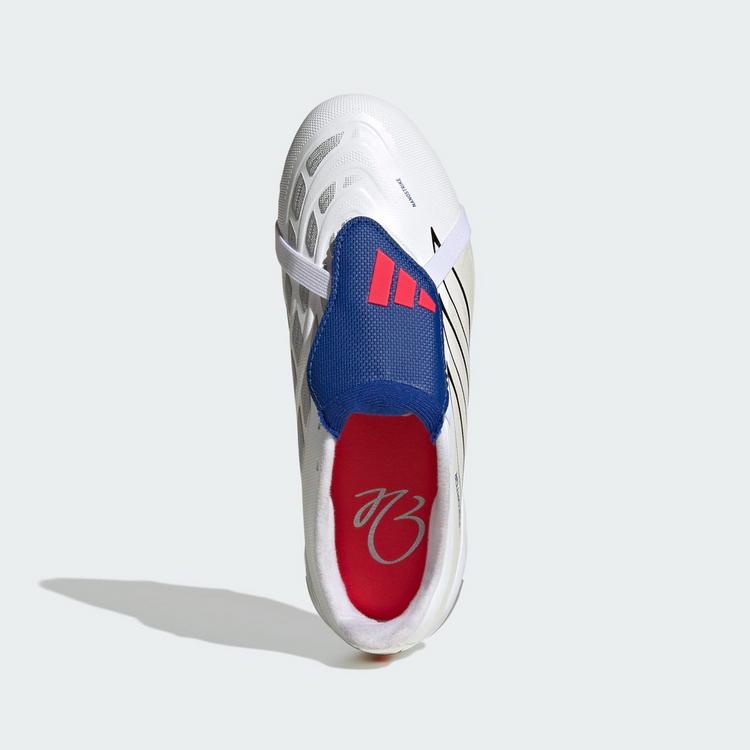 adidas adidas PREDATOR LEAGUE Fold-Over Tongue Firm Fu&szlig;ballschuhe Kinder - Cloud White / Zero Metalic / Royal Blue - 0 | SportScheck