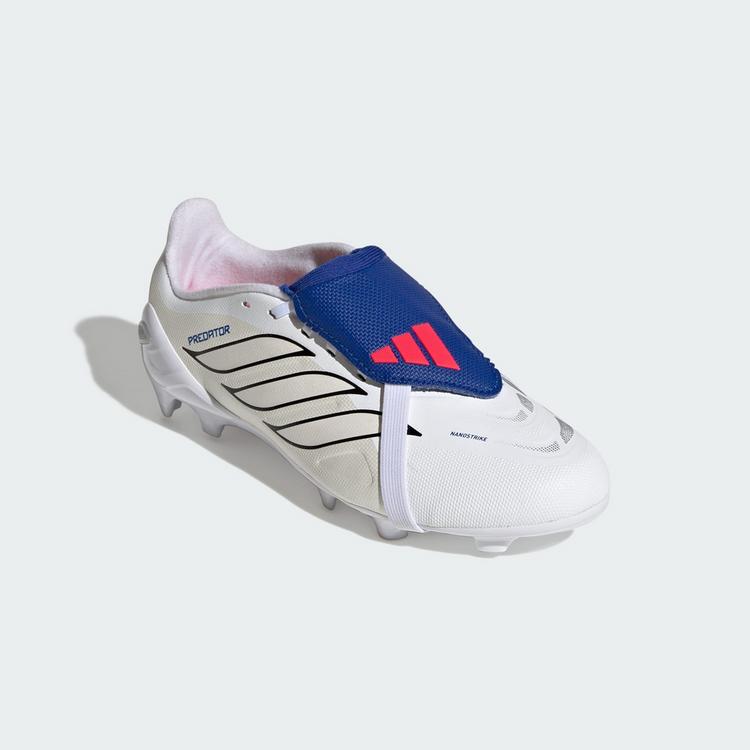 adidas adidas PREDATOR LEAGUE Fold-Over Tongue Firm Fu&szlig;ballschuhe Kinder - Cloud White / Zero Metalic / Royal Blue - 2 | SportScheck