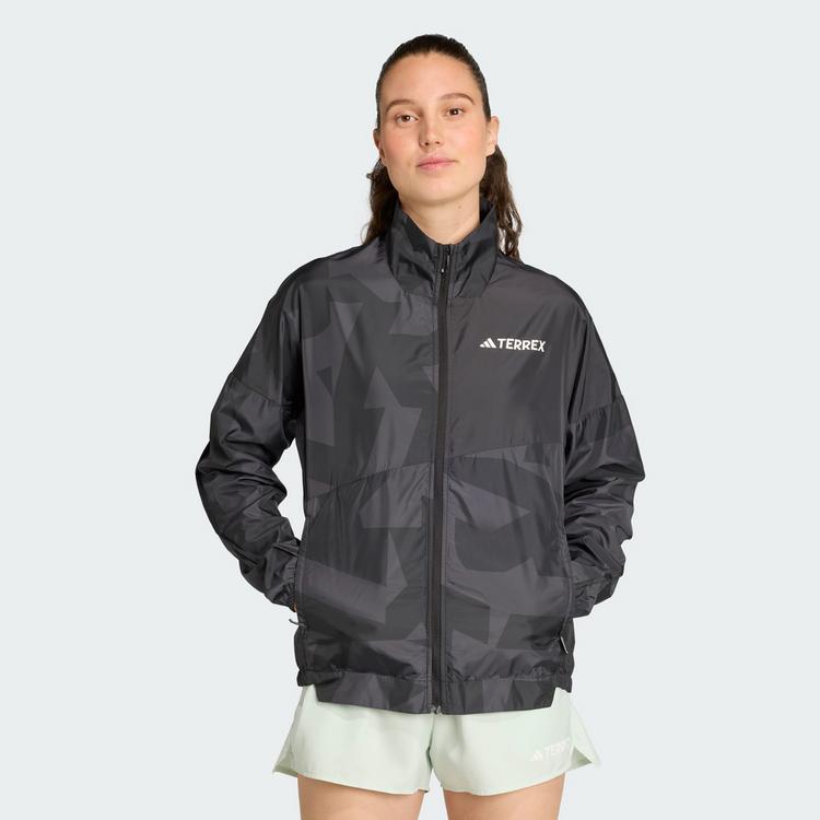 adidas adidas Terrex Multi Printed Windjacke Laufjacke Damen - Black / Carbon - 0 | SportScheck