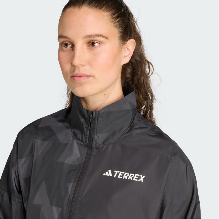 adidas adidas Terrex Multi Printed Windjacke Laufjacke Damen - Black / Carbon - 0 | SportScheck