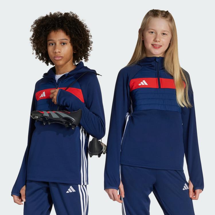adidas adidas Tiro 25 Essentials Winterized Trainingsanzug Kinder - Team Navy Blue 2 / Red / White - 0 | SportScheck