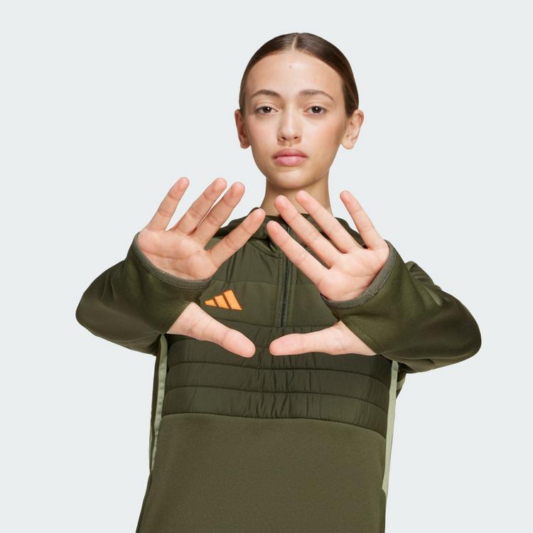 adidas adidas Tiro 25 Essentials Winterized Trainingsanzug Kinder - Night Cargo / Tent Green / Impact Orange - 0 | SportScheck