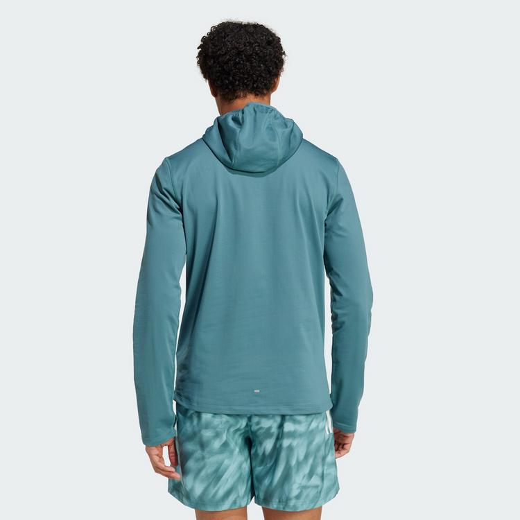 adidas adidas Own The Run Hoodie, winterfest, Funktionssweatshirt Herren - Preloved Teal - 1 | SportScheck