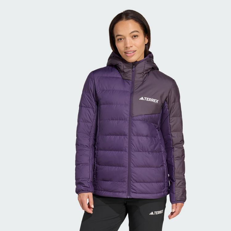 adidas adidas Terrex Multi Light Down CLIMAWARM Outdoorjacke Damen - Aurora Plum / Aurora Black - 0 | SportScheck