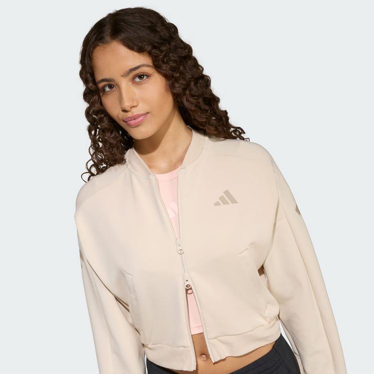 adidas adidas FUTURE ICONS 3-STREIFEN TRAININGSJACKE, Trainingsanzug Kinder - Crystal Linen / Trace Khaki - 0 | SportScheck