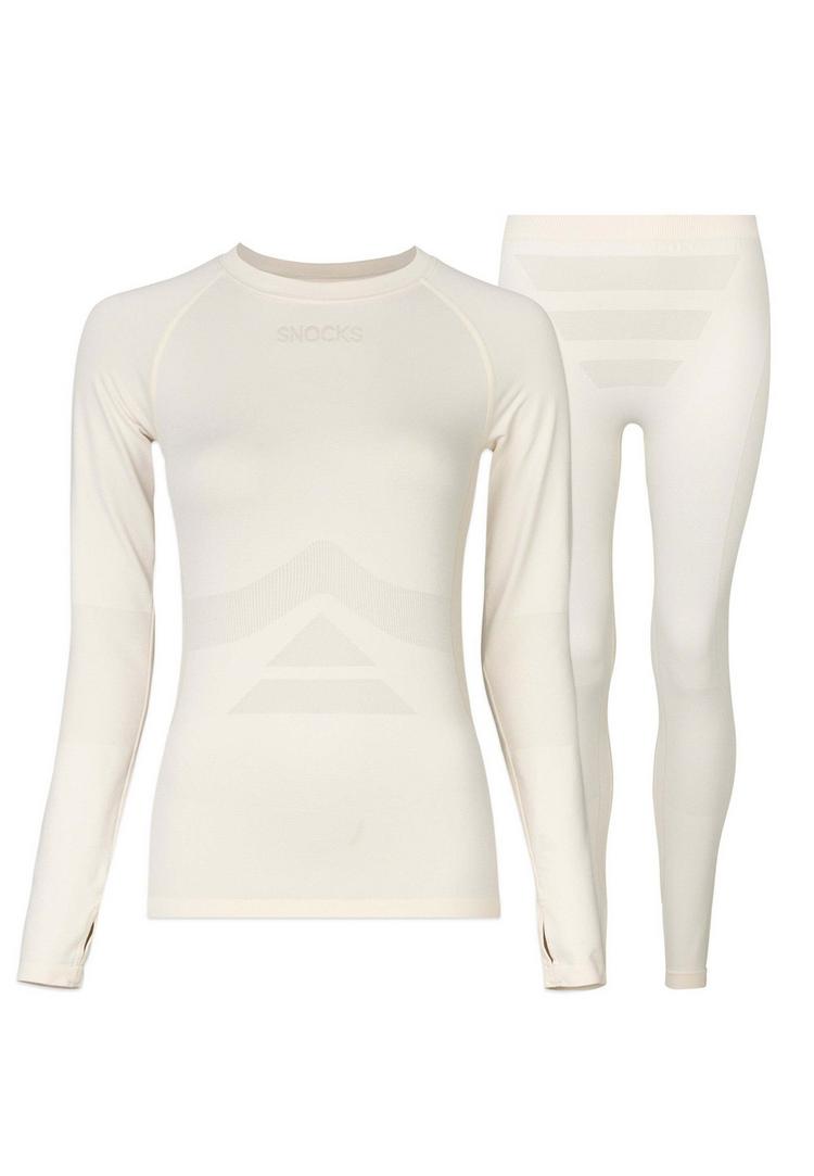 Snocks Snocks Thermounterw&auml;sche W&auml;scheset Damen - Creme - 0 | SportScheck
