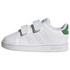 adidas Advantage Lifestyle Court Two Sneaker Kinder - Cloud White / Green / Core Black