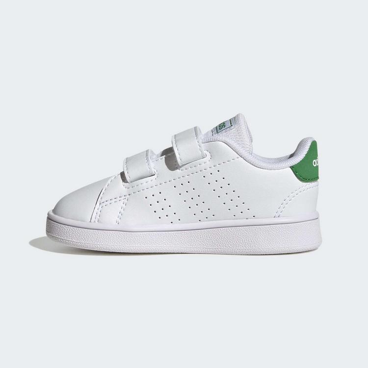 adidas adidas Advantage Lifestyle Court Two Sneaker Kinder - Cloud White / Green / Core Black - 5 | SportScheck