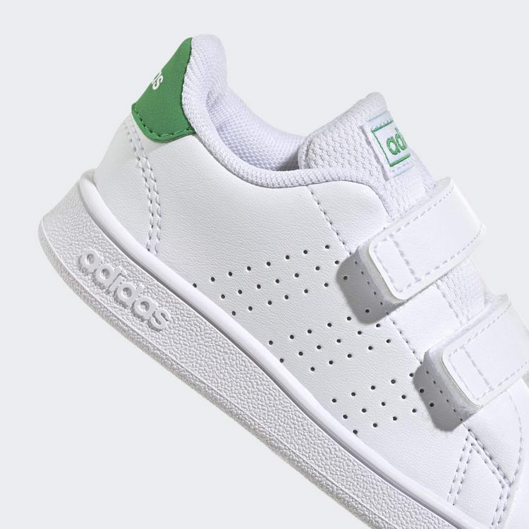 adidas adidas Advantage Lifestyle Court Two Sneaker Kinder - Cloud White / Green / Core Black - 8 | SportScheck