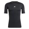 adidas TECHFIT Compression Training 3-Streifen Funktionsshirt Herren - Black