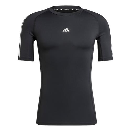 adidas TECHFIT Compression Training 3-Streifen Funktionsshirt Herren
