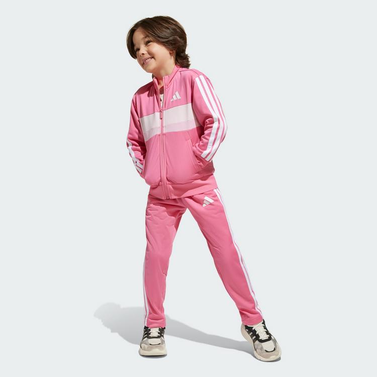 adidas adidas Seasonal Essentials Tiberio 3-Streifen Trainingsanzug Kinder - Pink Fusion / White / Clear Pink - 1 | SportScheck