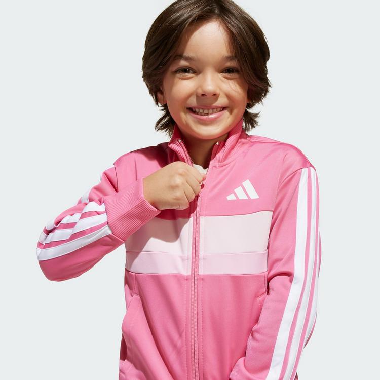 adidas adidas Seasonal Essentials Tiberio 3-Streifen Trainingsanzug Kinder - Pink Fusion / White / Clear Pink - 0 | SportScheck