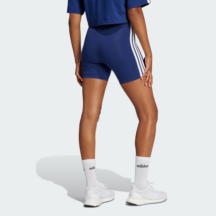 adidas adidas Essentials 3-Streifen High Waisted Funktionsshorts Damen - Dark Blue / White - 1 | SportScheck