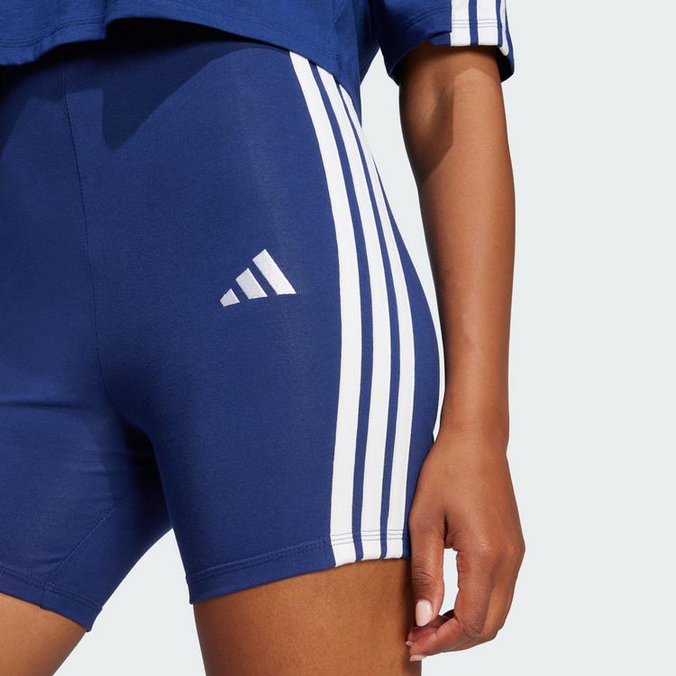 adidas adidas Essentials 3-Streifen High Waisted Funktionsshorts Damen - Dark Blue / White - 1 | SportScheck