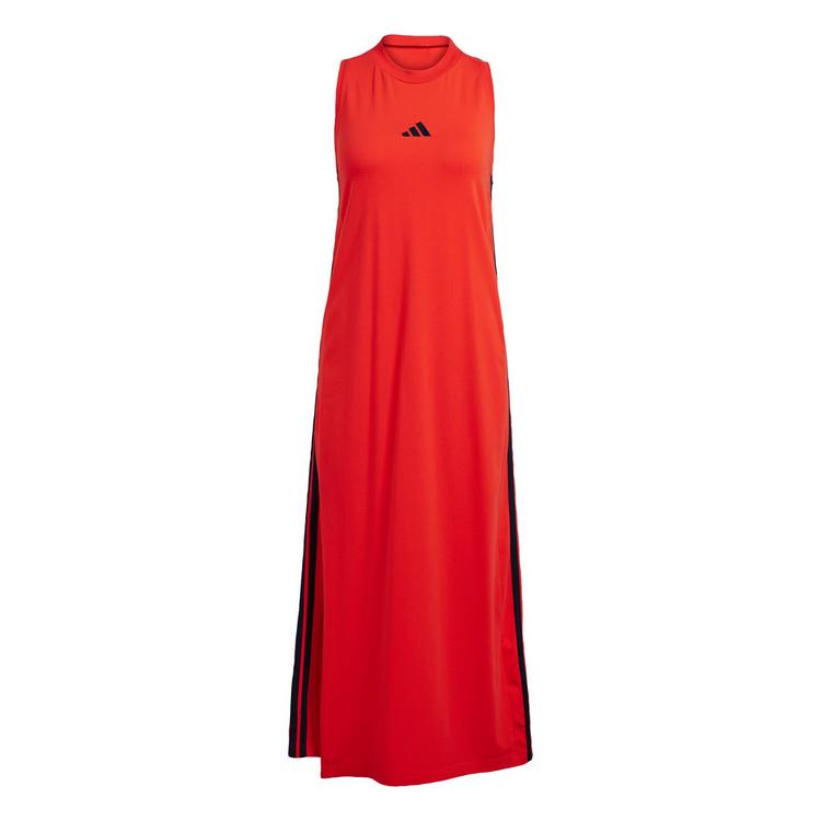 adidas adidas Essentials 3-Streifen Long Racerback Kleid Damen - Pure Ruby / Black - 0 | SportScheck