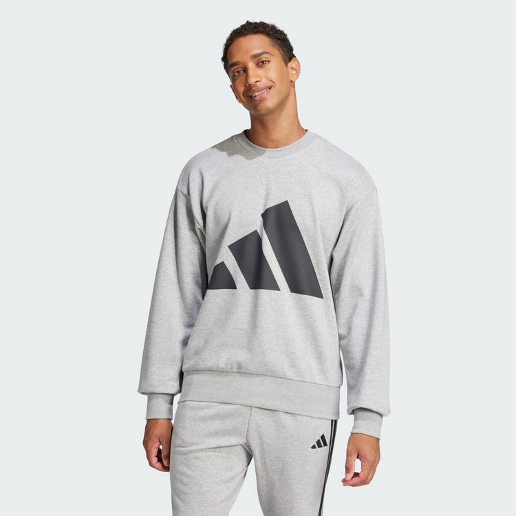 adidas adidas Essentials Big Logo French Terry Sweatshirt Herren - Medium Grey Heather / Black - 0 | SportScheck