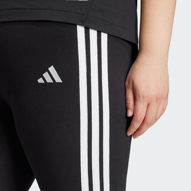 adidas adidas Essentials 3-Streifen Cotton Leggings &ndash; Leggings Damen - Black / White - 0 | SportScheck