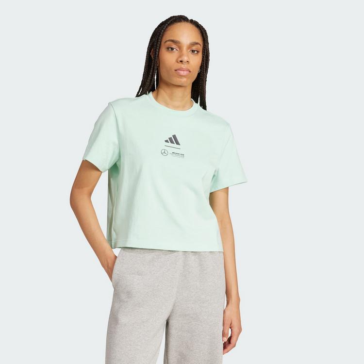 adidas adidas MERCEDES - AMG PETRONAS FORMULA ONE Funktionstop Damen - Frozen Green / Grey Strata - 0 | SportScheck