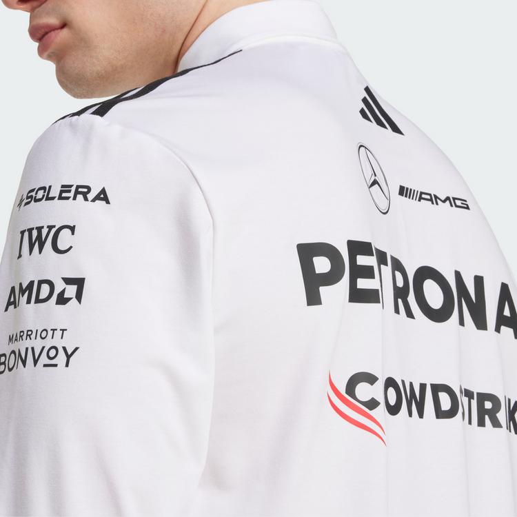 adidas adidas MERCEDES - AMG PETRONAS FORMULA ONE Pololangarmshirt Herren - White / Black - 1 | SportScheck