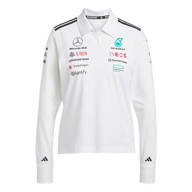 adidas adidas MERCEDES - AMG PETRONAS FORMULA ONE Pololangarmshirt Damen - White / Black - 0 | SportScheck