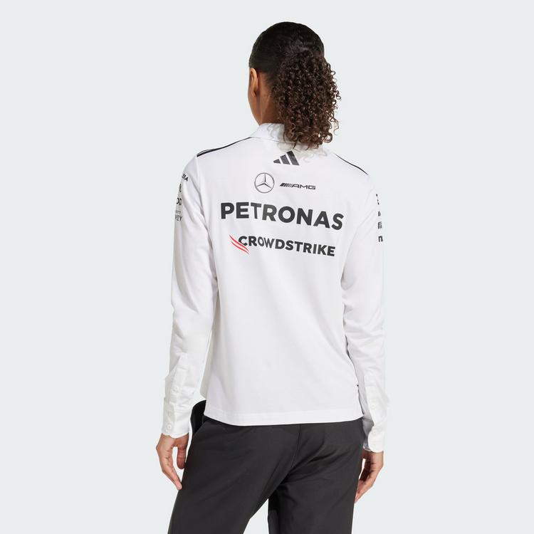adidas adidas MERCEDES - AMG PETRONAS FORMULA ONE Pololangarmshirt Damen - White / Black - 1 | SportScheck