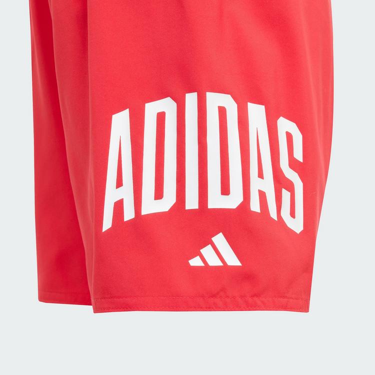 adidas adidas adidas Sportswear Essentials Logo CLX Badehose Kinder - Pure Ruby / White - 1 | SportScheck